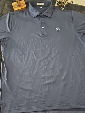Peter Millar Navy BMW Emblem Men's Polo